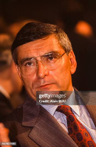 Portrait de Jean-Louis Beffa, PDG de Saint-Gobain le 26 octobre 1995 à Paris, France.