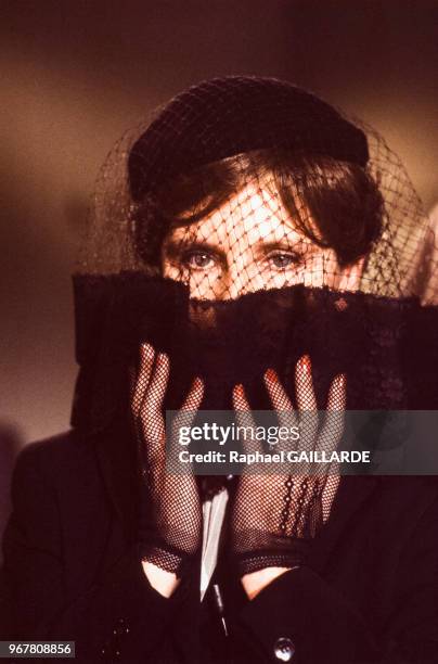 Jeanne de Berg, ou Catherine Robbe-Grillet, auteur, le 13 décembre 1975 à Paris, France.