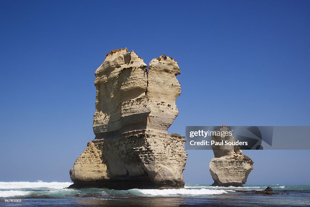 Rock Pillars in Tasman Sea along Great Ocean Road