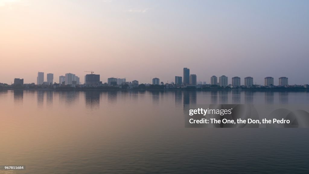 Skyline over Lake Tay Ho