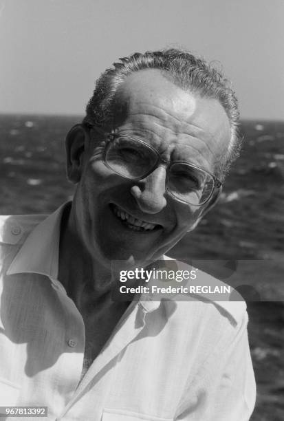 Yvon Gattaz lors d'une croisière dans la Mer des Caraïbes le 13 janvier 1987.