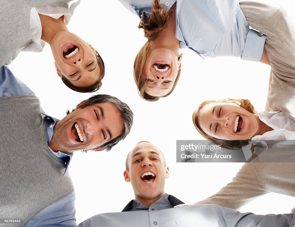 Unity: Group of happy business executive