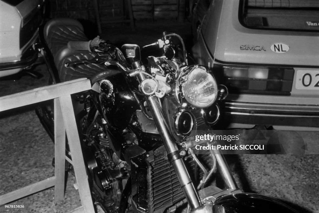 La moto accidenté avec laquelle Coluche a trouvé la mort dans les