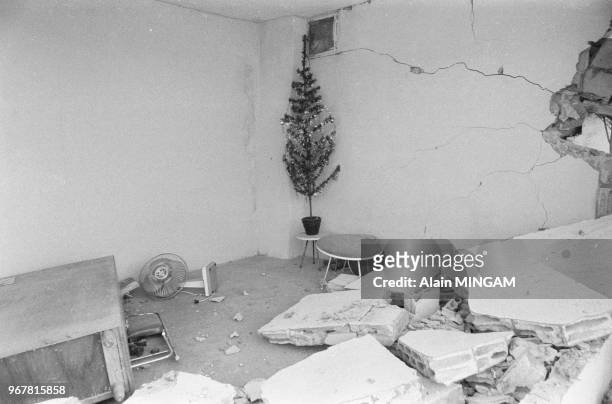 Le camp de Sabra et Chatila après le massacre de réfugiés palestiniens par une milice libanaise chrétienne le 20 septembre 1982 au Liban.
