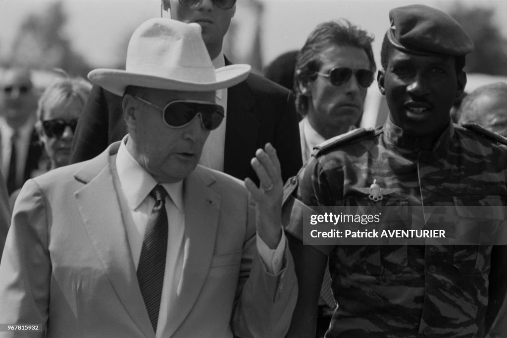 François Mitterrand au Burkina Faso en 1986