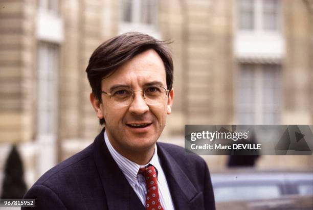 Bernard Bosson, homme politique, le 13 avril 1994 à Paris, France.