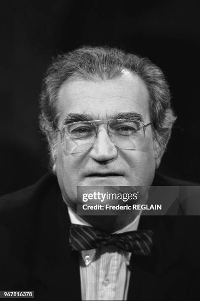 Georges Fillioud, homme politique, le 27 septembre 1984 à Paris, France.