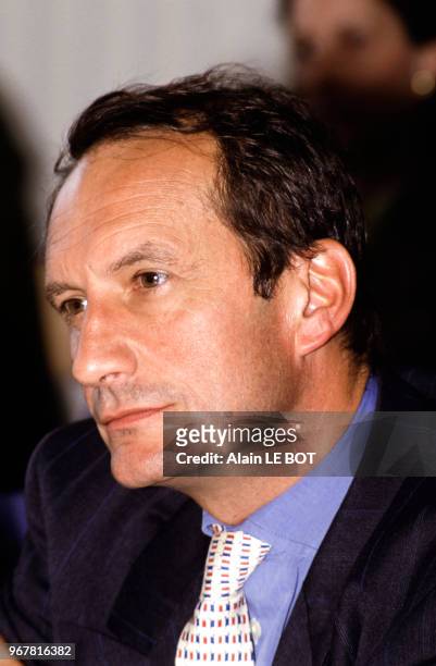 Gérard Longuet, homme politique, le 21 juin 1993i à Nantes, France.