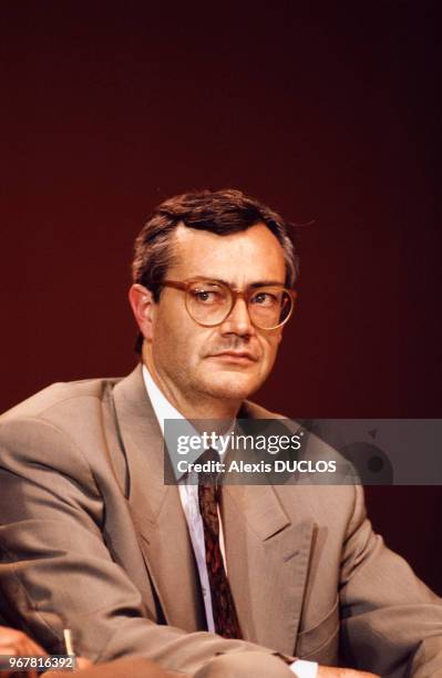 Jean-Louis Bianco, homme politique, le 28 janvier 1992 à Paris, France.