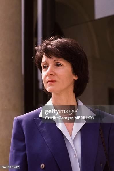 Catherine Tasca, femme politique, le 15 juin 1988 à Paris, France. News