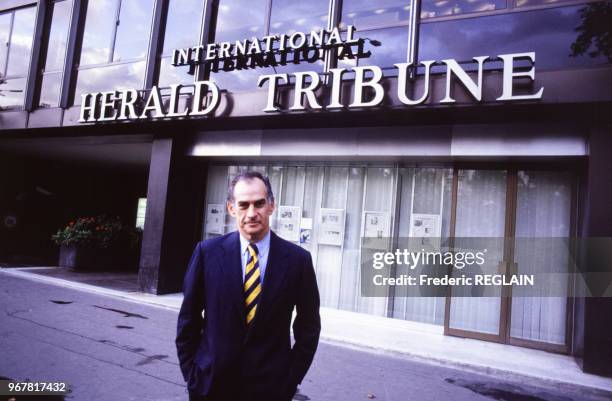 John Vinocur, journaliste américain et éditorialiste de l'International Herald Tribune, à Paris le 25 septembre 1987, France.