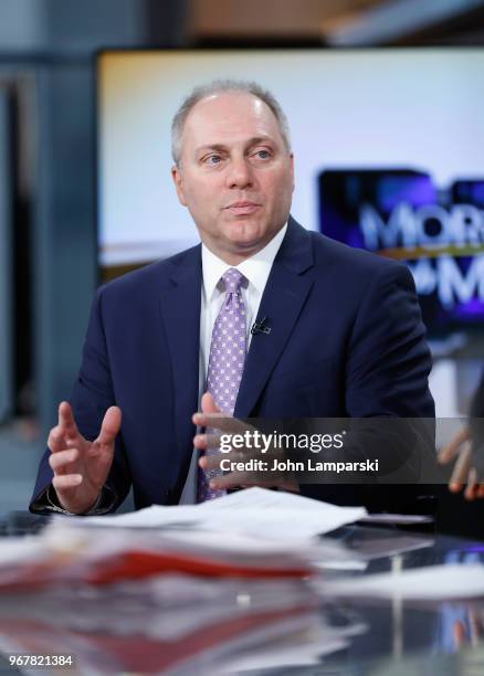 United States House of Representatives Majority Whip and U.S. Rep. Steve Scalise visits "Mornings With Maria" at Fox Business Network Studios on June...