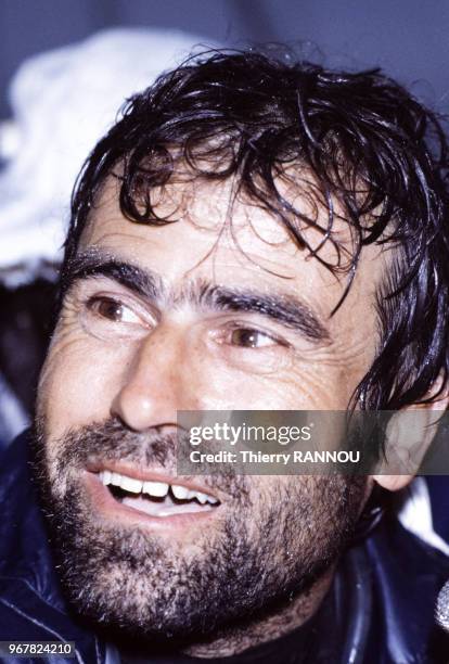 Le navigateur Yvon Fauconnier vainqueur de la Transat en solitaire le 19 juin 1984.