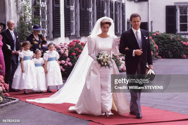 Mariage de Marie de France et Gundakar de Liechtenstein le 29 juillet 1989 à Friedrichshafen, Allemagne.