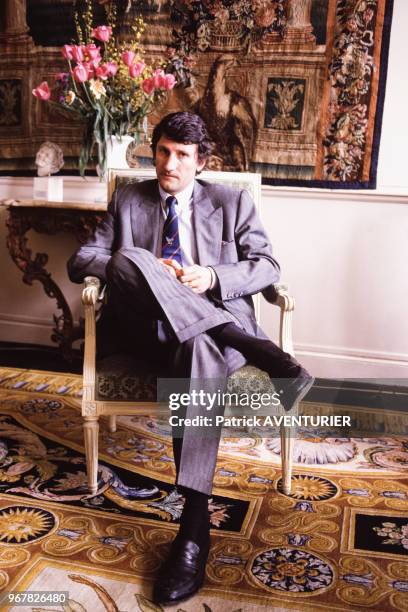 Philippe de Villiers au ministère de la Culture et de la Communication le 20 mars 1987 à Paris, France.