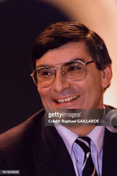 Jean-Louis Beffa, pdg de Saint-Gobain à Paris le 27 février 1987, France.