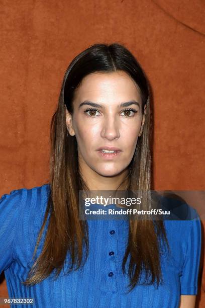 Actress Charlotte Gabris attends the 2018 French Open - Day Ten at Roland Garros on June 5, 2018 in Paris, France.