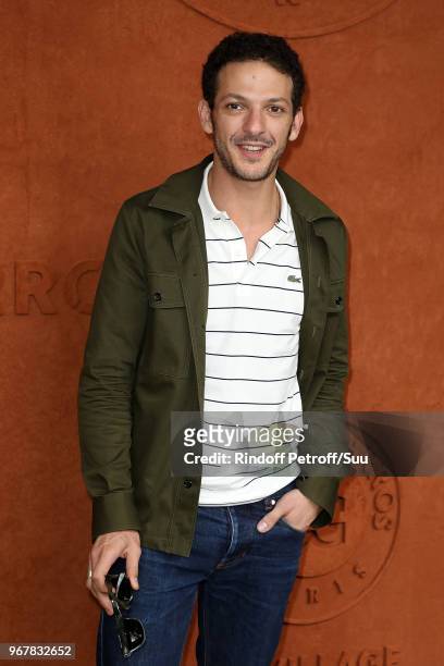 Actor Vincent Dedienne attends the 2018 French Open - Day Ten at Roland Garros on June 5, 2018 in Paris, France.