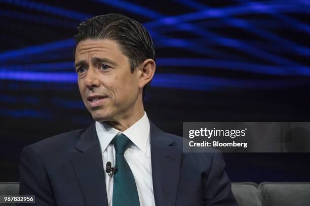 Scott Nuttall, co-president and co-chief operating officer of Kohlberg Kravis Roberts & Co. , speaks during the Bloomberg Invest Summit in New York,...