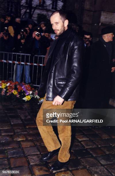 Christian Vadim aux obsèques de son père Roger Vadim à Paris le 14 février 2000, France.