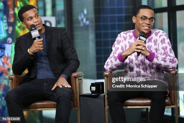 Actors Cory Hardrict and Michael Rainey Jr. Visit Build Studio to discuss their new film "211" on June 5, 2018 in New York City.