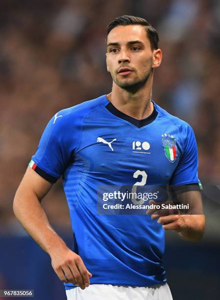Mattia De Sciglio of Italy looks on during the International Friendly match between France and Italy at Allianz Riviera Stadium on June 1, 2018 in...