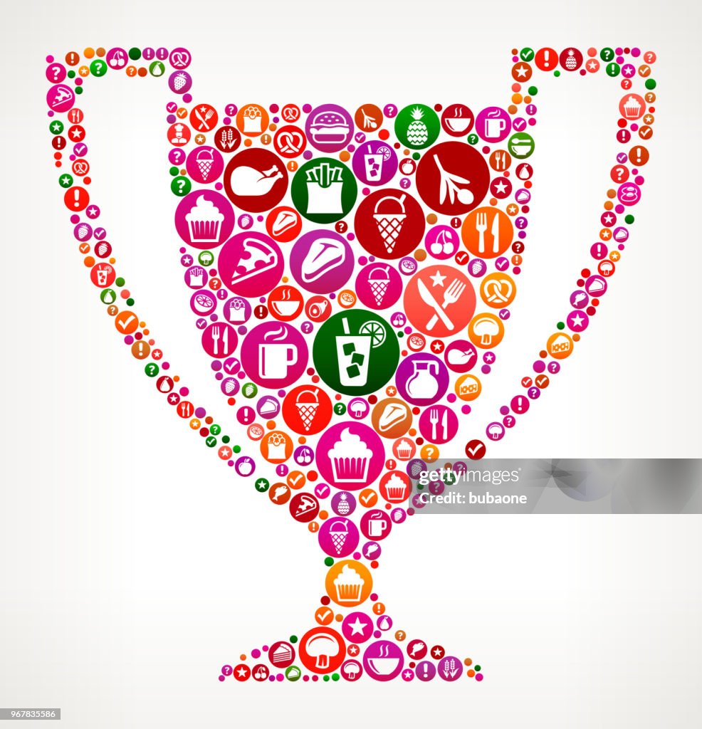 Trophy Food and Diet Vector Icon Background