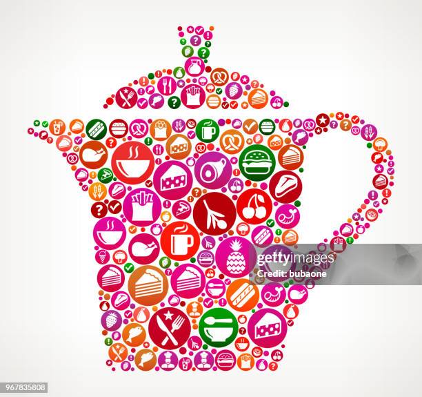 kettle food and diet vector icon background - kettle chip stock illustrations