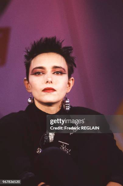 Portrait de Jeanne Mas, à Paris, France le 25 avril 1986.