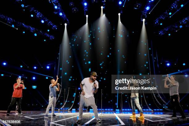 Nick Carter, Howie Dorough, AJ McLean, Brian Littrell and Kevin Richardson of musical group Backstreet Boys perform onstage during Day 2 2018 CMT...