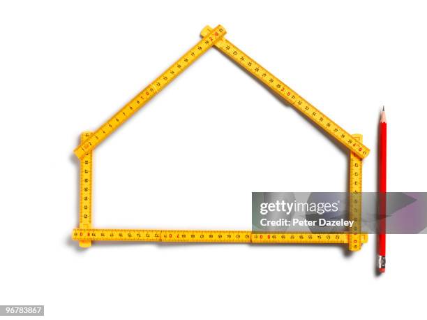 measuring up new house - house rules stock pictures, royalty-free photos & images