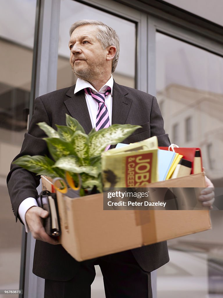 Business man made redundant