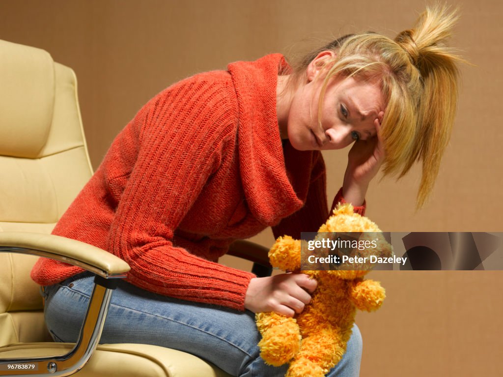 Teenage mother with depression