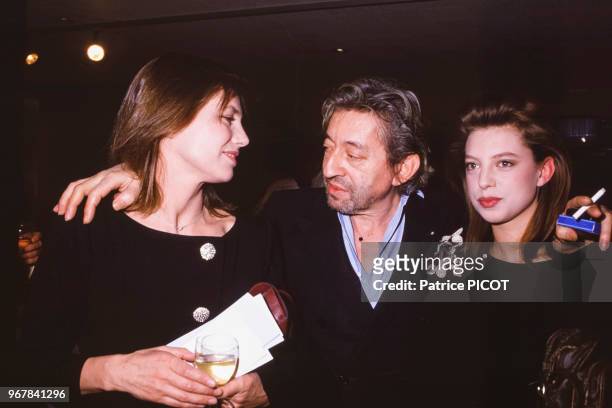 Serge Gainsbourg et Jane Birkin lors de la cérémonie des Césars à Paris le 27 février 1986, France.