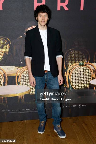 Colin Morgan attends the UK premiere of 'The Happy Prince' at Vue West End on June 5, 2018 in London, England.