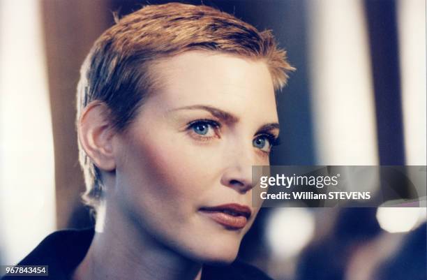 Le top model Nadja Auermann le 22 janvier 1996 à Paris, France.
