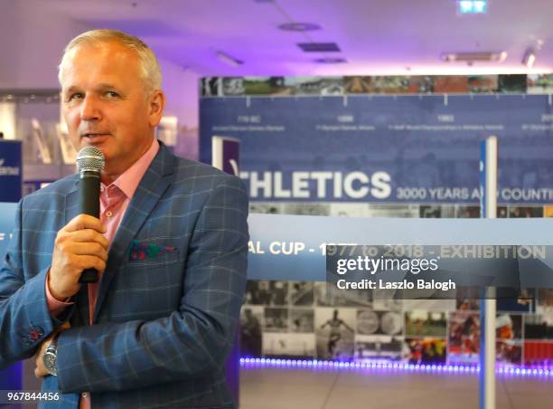 The opening of the IAAF Heritage World & Continental Cup Exhibition on June 5, 2018 in Ostrava, Czech Republic. (Photo by Laszlo Balogh/Getty Images...