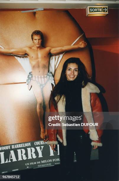 Adeline Blondieau à la première du film 'Larry Flint' le 18 février 1997 à Paris, France.