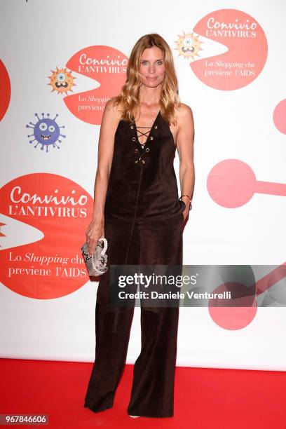 Filippa Lagerback attends Convivio photocall on June 5, 2018 in Milan, Italy.