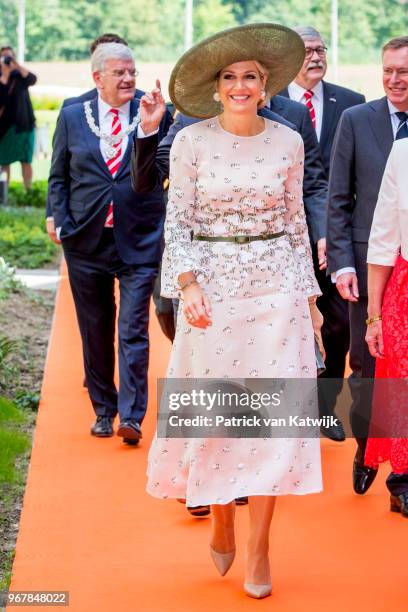 Queen Maxima of The Netherlands during the opening of the Princess Maxima center for Pediatrix Oncology on June 5, 2018 in Utrecht, Netherlands. The...