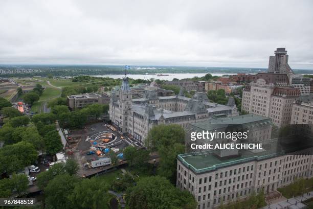The National Assembly of Quebec in Quebec City on June 5 2018, as the city prepares for the G7 Summit. - Attention this week turns to the Group of...