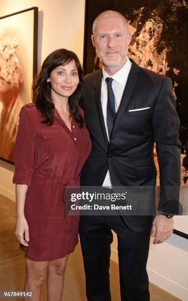 Natalia Imbruglia and Jean-David Malat attend the Grand Opening of JD Malat Gallery in Mayfair on June 5, 2018 in London, England.