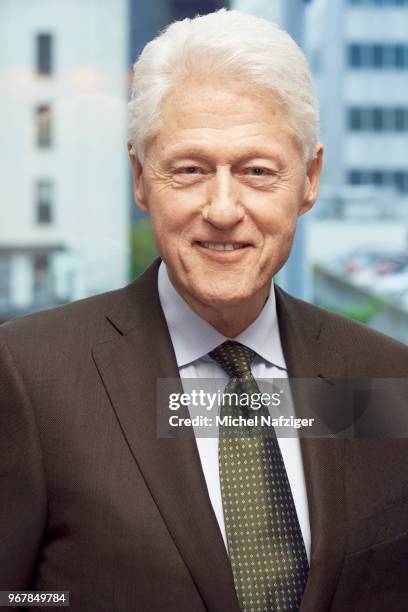 Former president Bill Clinton is photographed for Le Parisien Newspaper on May 22, 2018 in New York City.