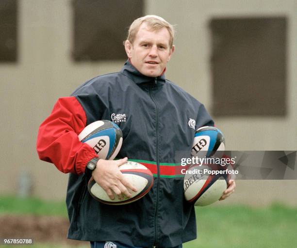 Leicester Tigers rugby union coach Dean Richards during a training session,circa January 2000.