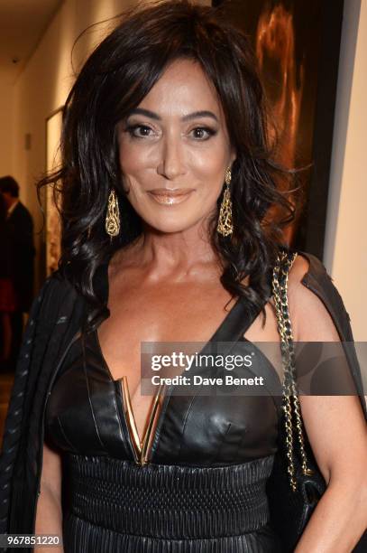Nancy Dell'Olio attends the Grand Opening of JD Malat Gallery in Mayfair on June 5, 2018 in London, England.