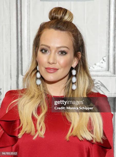 Actress Hilary Duff visits Build Studio to discuss the television show "Younger" on June 5, 2018 in New York City.