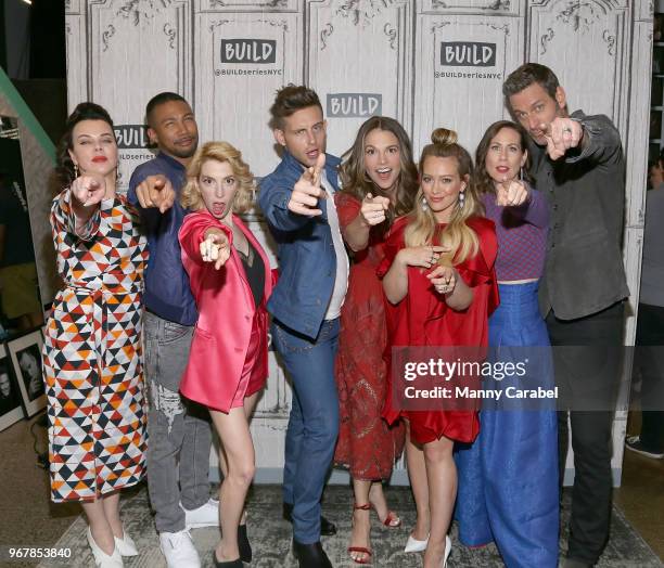 Debi Mazar,Charles Michael Davis, Molly Bernard, Nico Tortorella, Sutton Foster, Hilary Duff, Miriam Shor and Peter Hermann visit Build Series to...