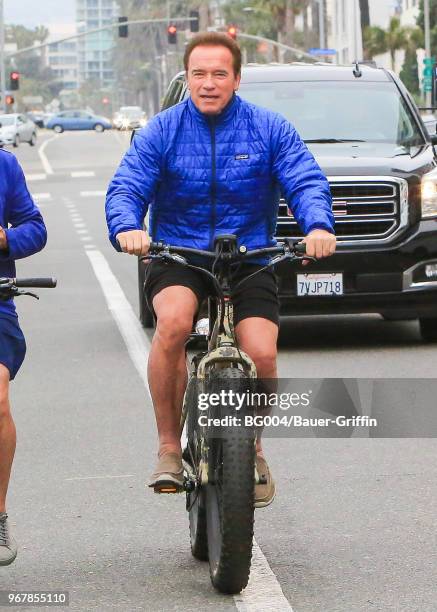 Arnold Schwarzenegger is seen on June 05, 2018 in Los Angeles, California.