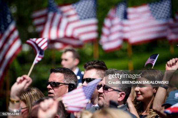 People attend the "Celebration of America" at the White House in Washington, DC, on June 5, 2018. - Trump's "The Celebration of America" honors...