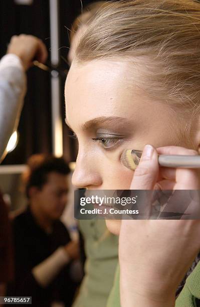 Model being styled by Gucci Westman for Lancome